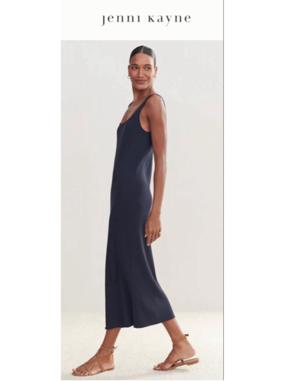 NWT Jenni Kayne Rib Tank Maxi Dress Dark Navy M - Picture 3 of 10